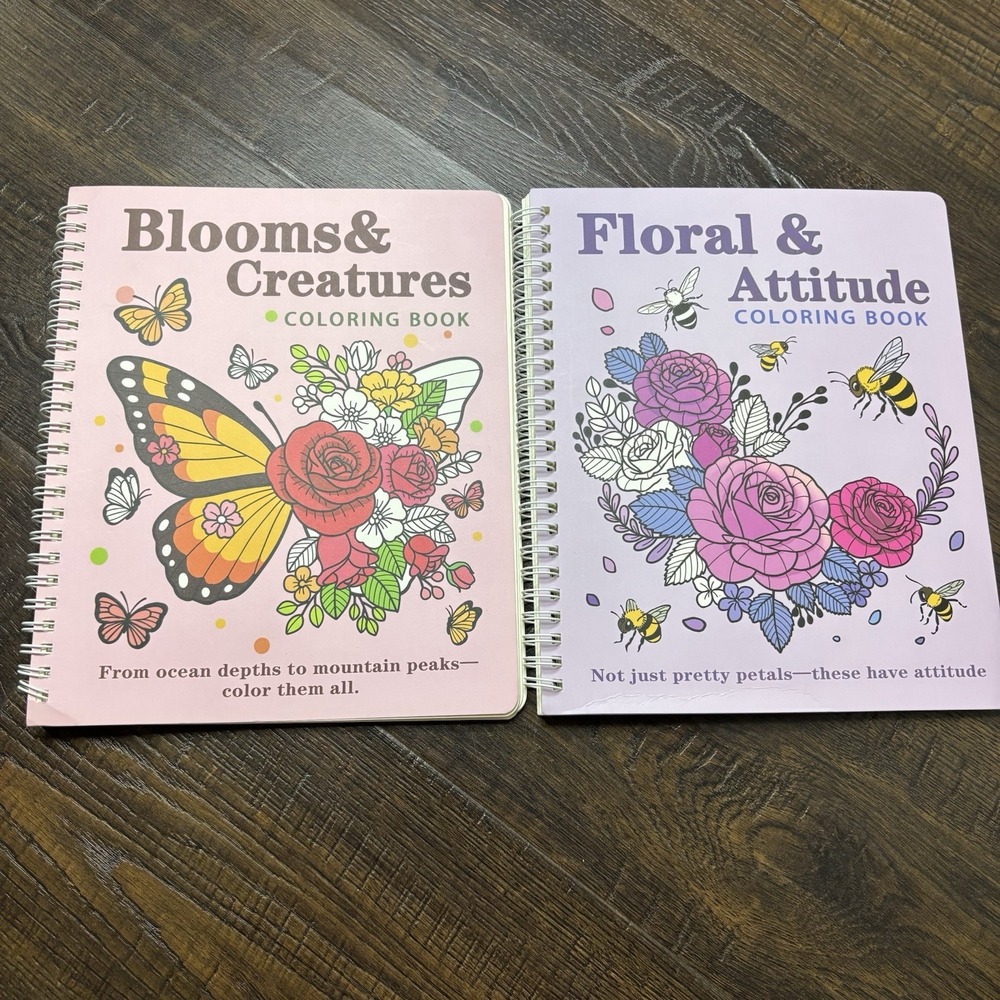 Floral and Attitude: Adult/Mature Coloring Books NEW Relaxation